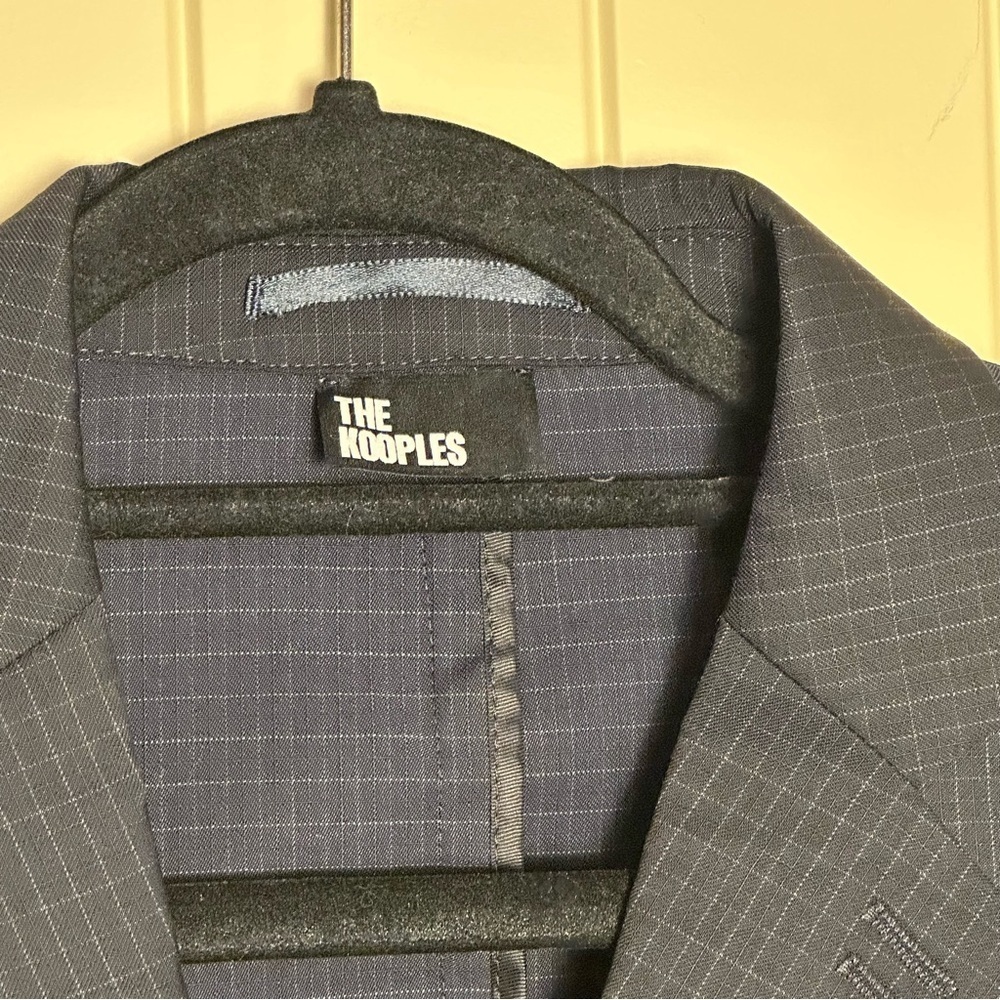 NWT The Kooples Men's Wool Navy Slim Fit Unlined Suit Jacket Blazer 46 $580 - Picture 5 of 16